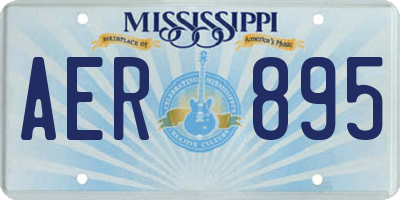MS license plate AER895