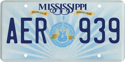 MS license plate AER939