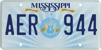 MS license plate AER944