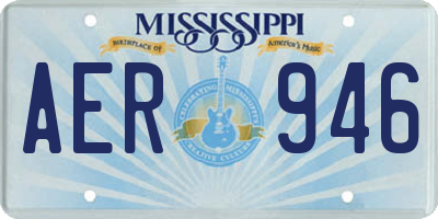 MS license plate AER946