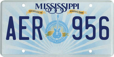 MS license plate AER956