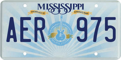 MS license plate AER975