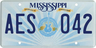 MS license plate AES042