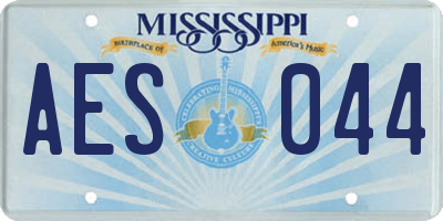 MS license plate AES044