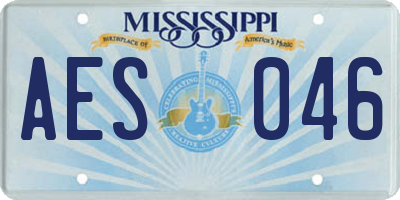 MS license plate AES046