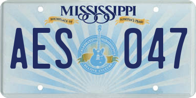 MS license plate AES047