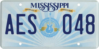 MS license plate AES048