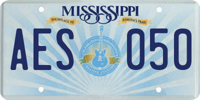 MS license plate AES050