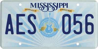 MS license plate AES056