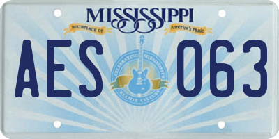 MS license plate AES063