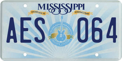 MS license plate AES064