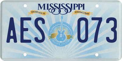 MS license plate AES073