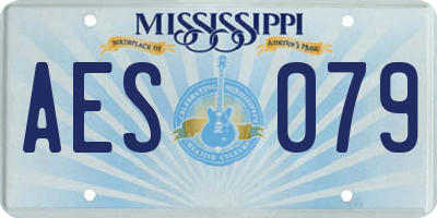 MS license plate AES079