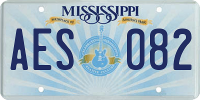 MS license plate AES082