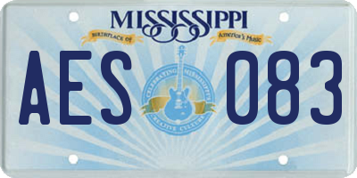 MS license plate AES083