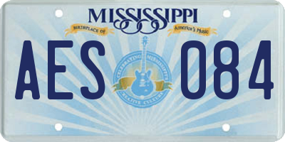 MS license plate AES084