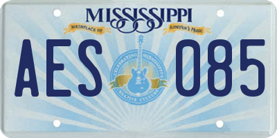 MS license plate AES085
