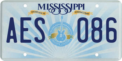 MS license plate AES086
