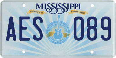 MS license plate AES089