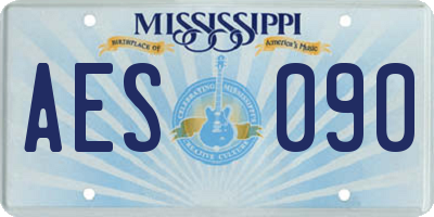 MS license plate AES090