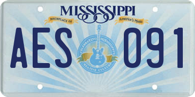 MS license plate AES091