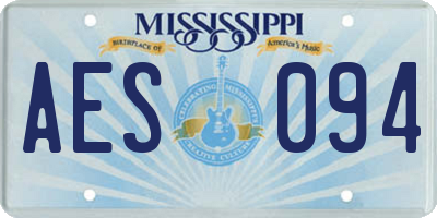 MS license plate AES094