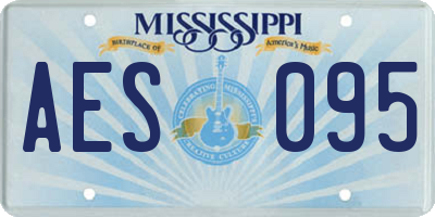 MS license plate AES095