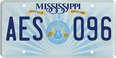 MS license plate AES096