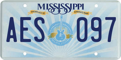 MS license plate AES097