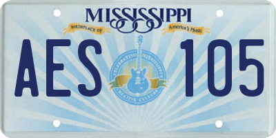 MS license plate AES105