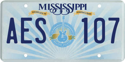 MS license plate AES107