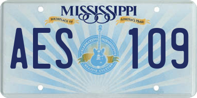 MS license plate AES109