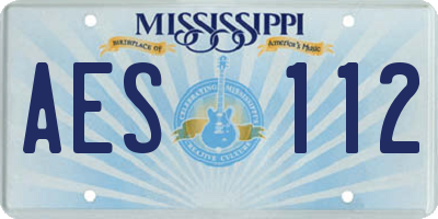 MS license plate AES112