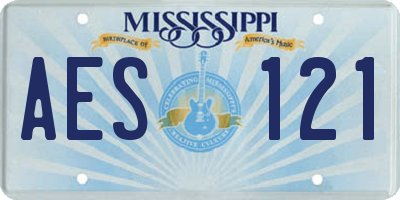 MS license plate AES121