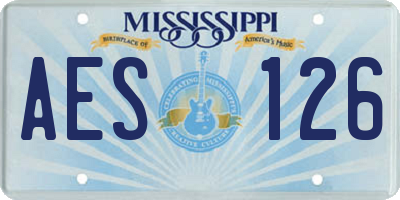 MS license plate AES126