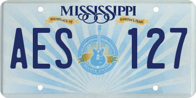 MS license plate AES127
