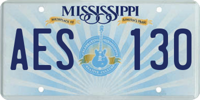 MS license plate AES130