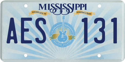 MS license plate AES131