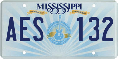 MS license plate AES132