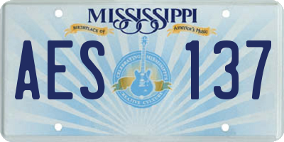 MS license plate AES137