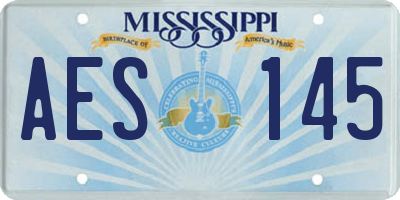 MS license plate AES145