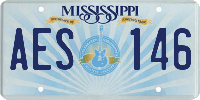 MS license plate AES146