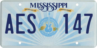 MS license plate AES147