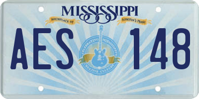 MS license plate AES148