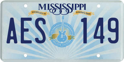 MS license plate AES149