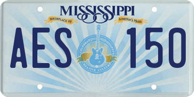 MS license plate AES150