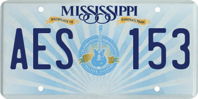 MS license plate AES153