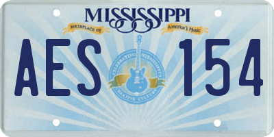 MS license plate AES154