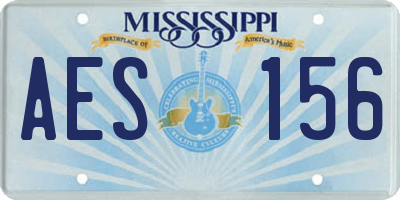 MS license plate AES156