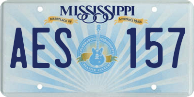 MS license plate AES157